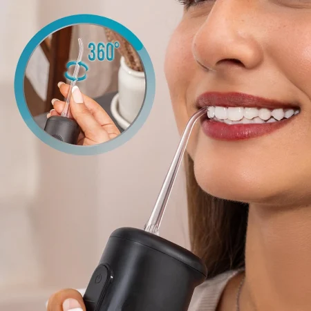 Irigator bucal Cecotec ToothCare Jet Liberty, 1600 pulsatii, 8 capete diferite, 250ml, 130 PSI, 4 moduri, portabil [6]