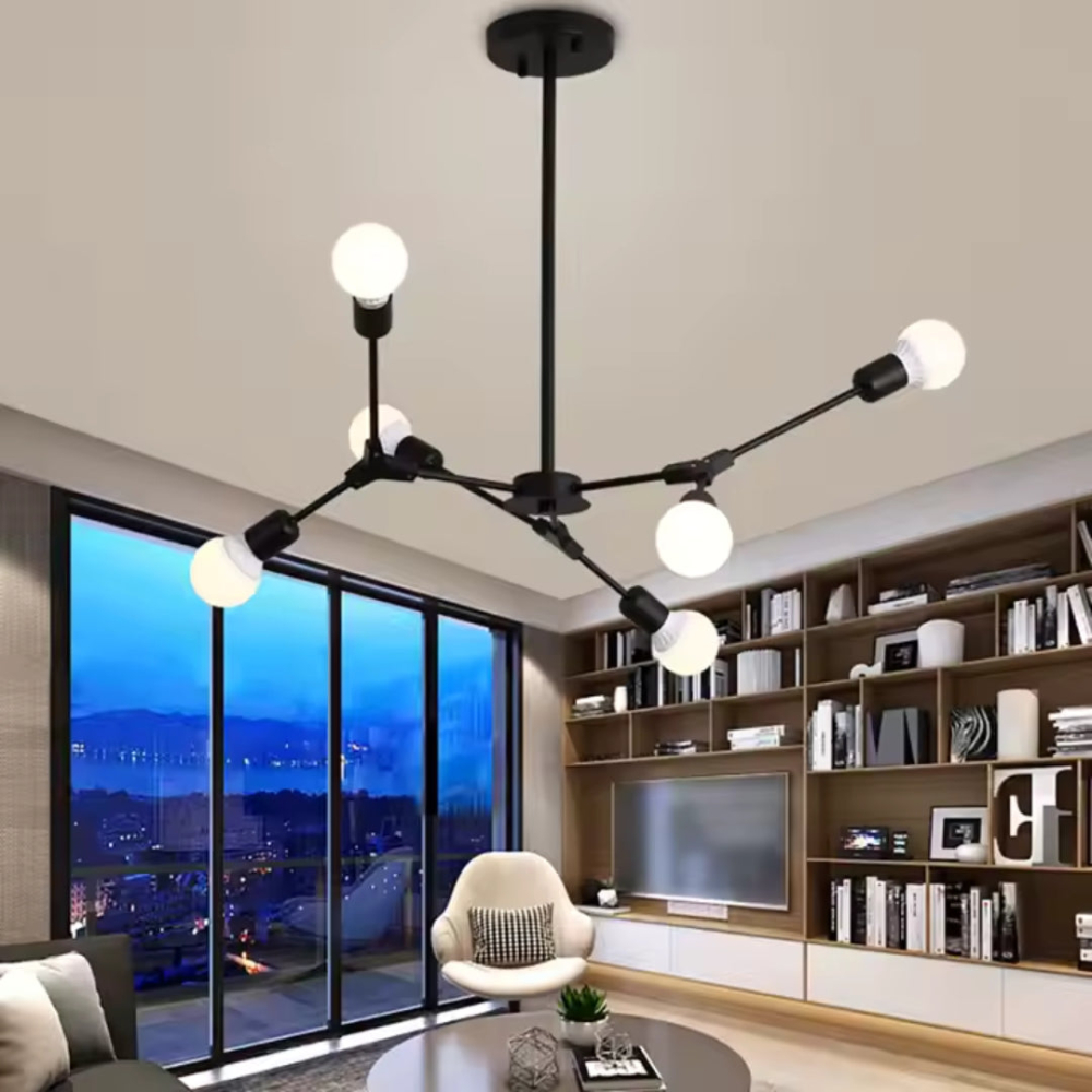 Lustra Architek Hexa, 6xE27, 90x80, Negru, Metal [2]