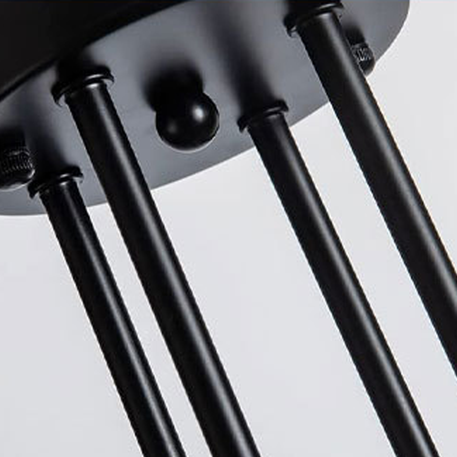 Lustra Clasica Modernist Octa, 8x E27, Negru, Design Modern, Metal, Fara Abajur [4]