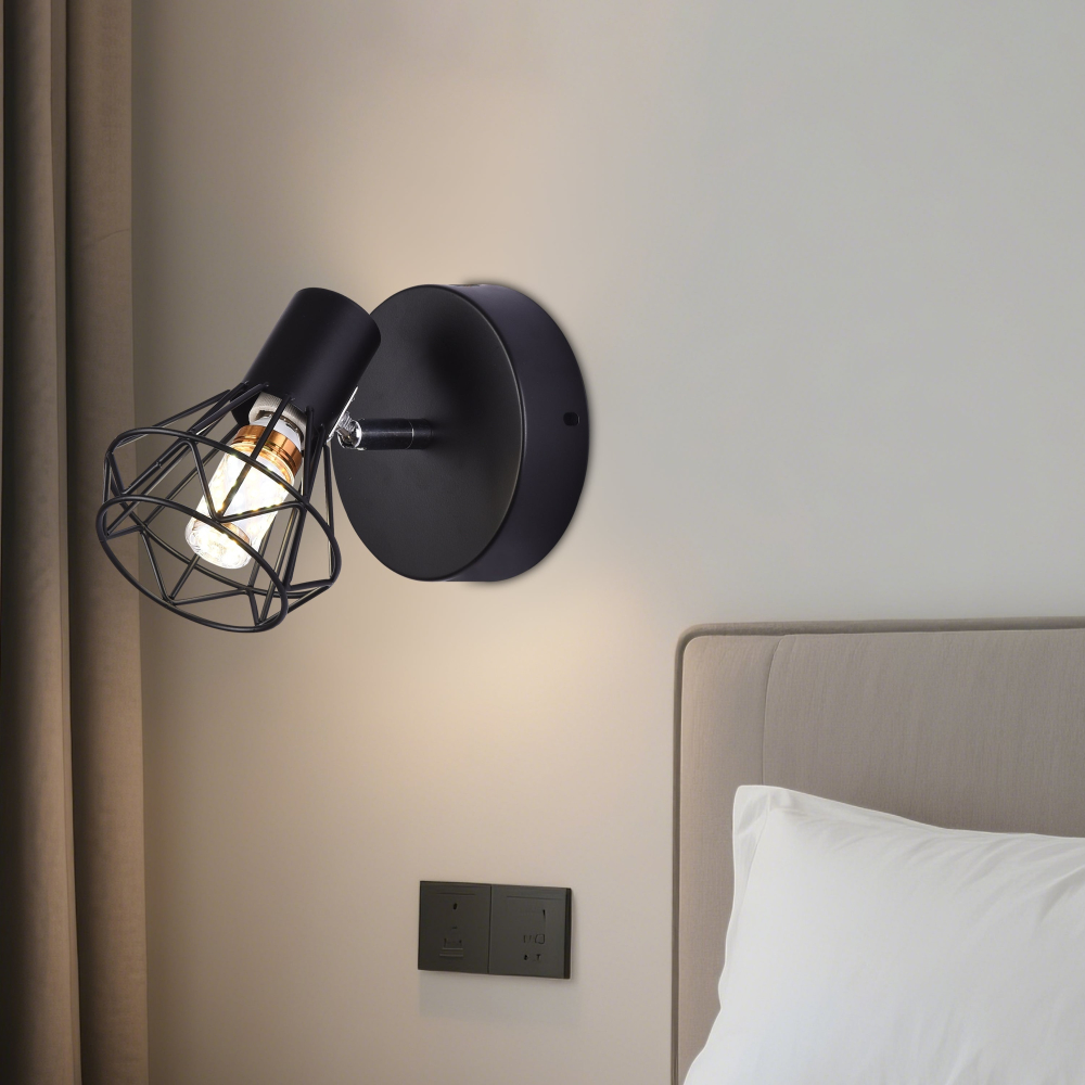 Lustra cu Abajur, GRACIE, LC365/1BK, Diamant, 1XE14, Negru, Metal [4]