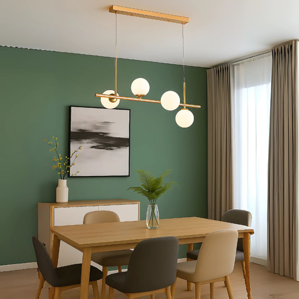 Lustra cu bec moderna LOFT Pavilion, 4x G9, Auriu, Metal, Inaltime Reglabila [2]