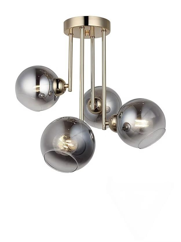 Lustra cu bec moderna MODUS, 4x E27, Auriu, Metal [2]