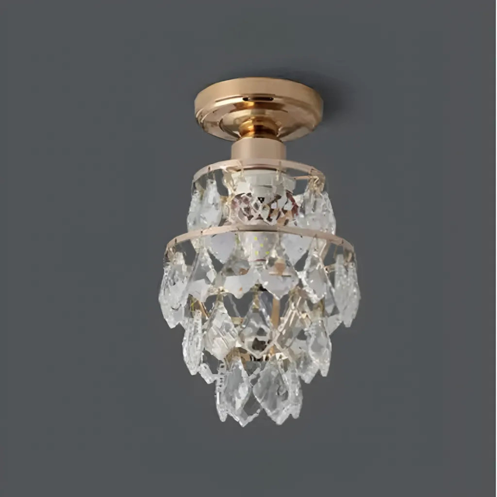 Lustra Ezzelin Cristal, 1xE27, Metal, Auriu [2]