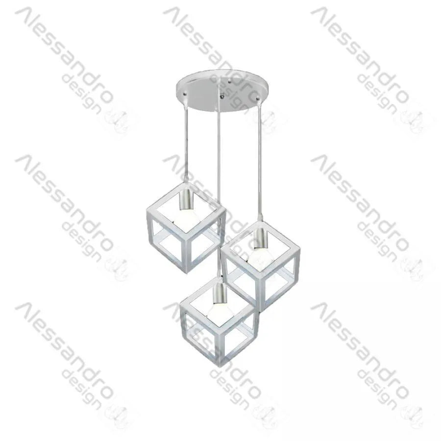 Lustra Forma Cub, STRUKTUR Cluster, 3xE27, Alb, Metal [3]