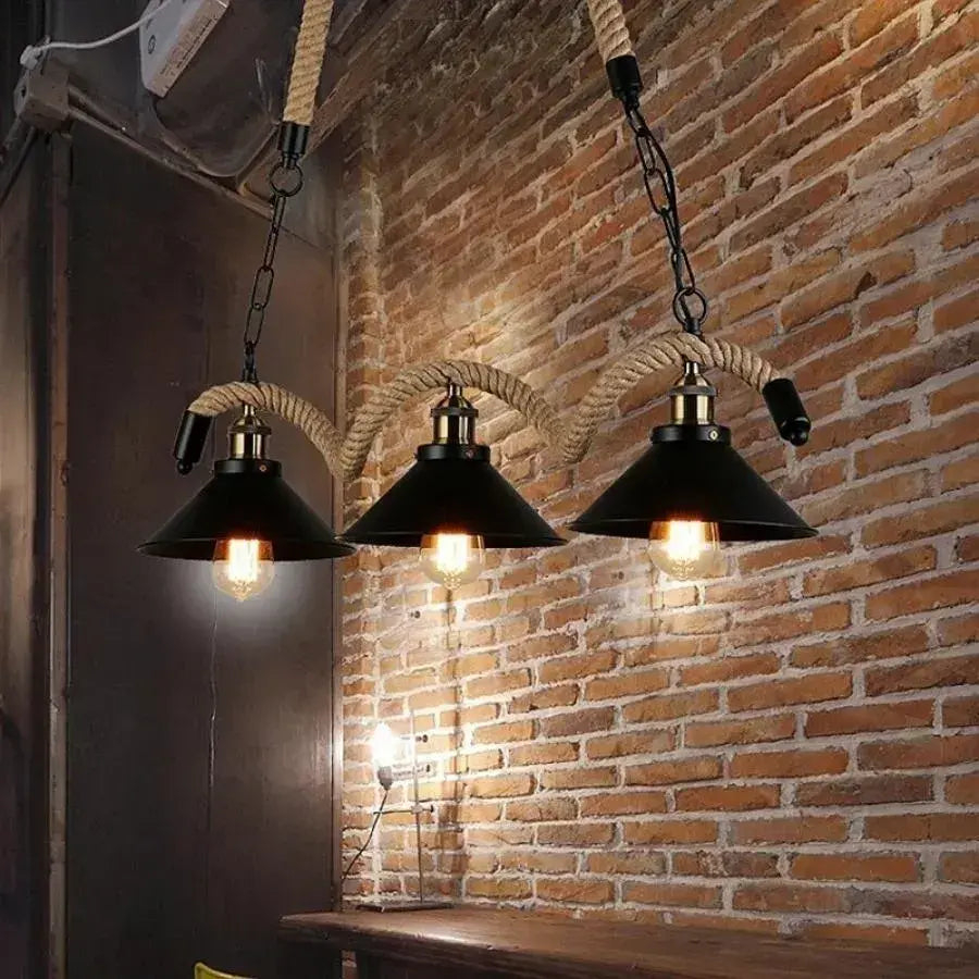 Lustra Franghie, 3*E27, Maro, Metal si Sfoara [2]