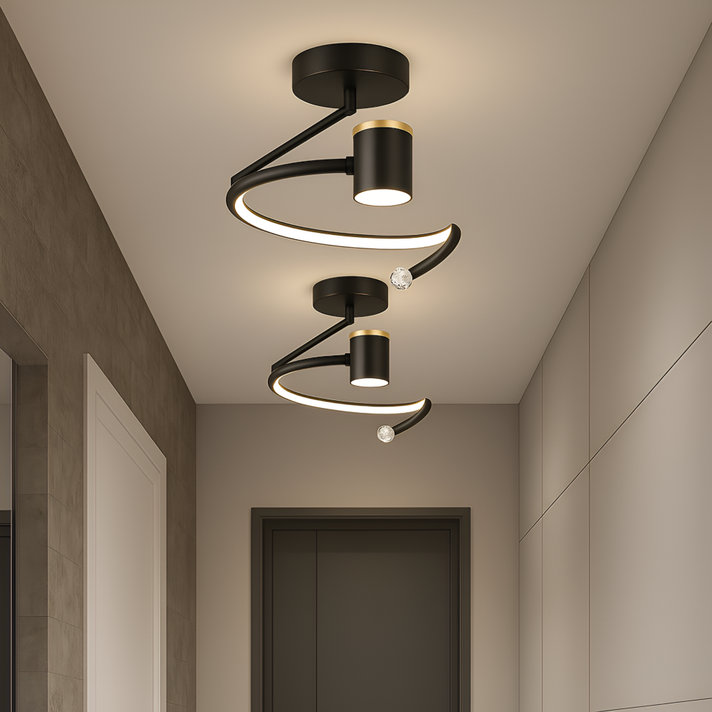 Lustra LED, 34W, Diametru 24cm, lumina Rece/Calda/Neutra, Negru [3]