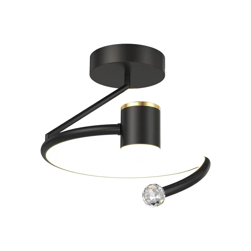 Lustra LED, 34W, Diametru 24cm, lumina Rece/Calda/Neutra, Negru [2]