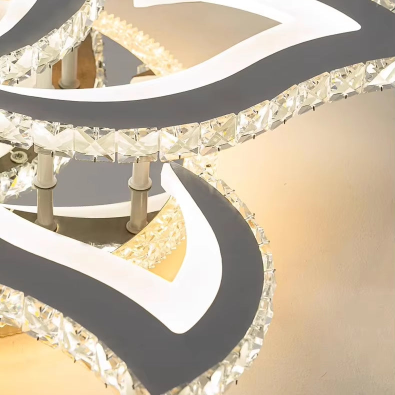 Lustra LED Alejandro cu Telecomanda, 71W, 4 Flori, Lumina Dimabila Rece/Calda/Neutra, Crom [2]