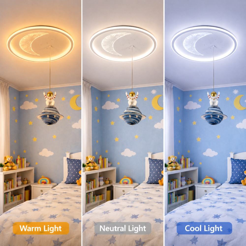 Lustra LED ASTRONAUT 80W, lumina Rece/Calda/Neutra, Alb [2]