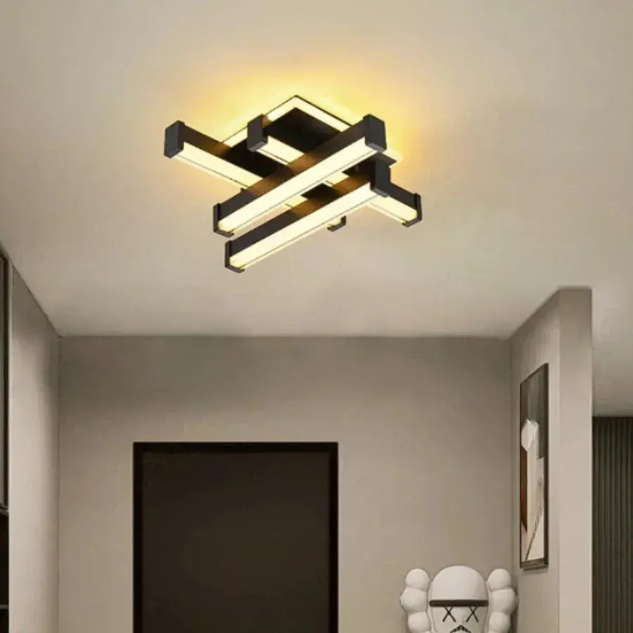 Lustra LED CADE 34W, 4 Elemente, Liniara, lumina Rece/Calda/Neutra, Negru [2]