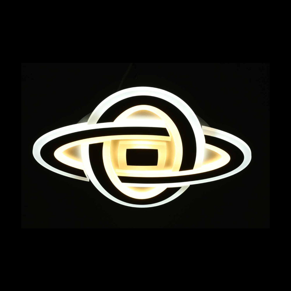 Lustra LED CRINELLA 44W, Diametru 23cm, lumina Rece/Calda/Neutra 3000K/4000K/6000K, Negru, Metal si Acril [2]