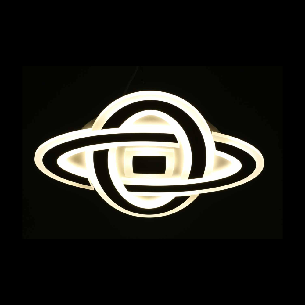 Lustra LED CRINELLA 44W, Diametru 23cm, lumina Rece/Calda/Neutra 3000K/4000K/6000K, Negru, Metal si Acril [4]