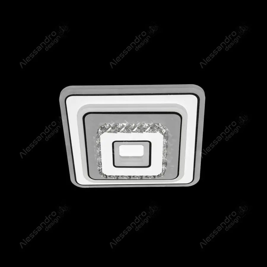 Lustra LED cu cristal MITA 39W, 20x20cm, Patrata, Lumina Rece/Calda/Neutra, Alb [2]