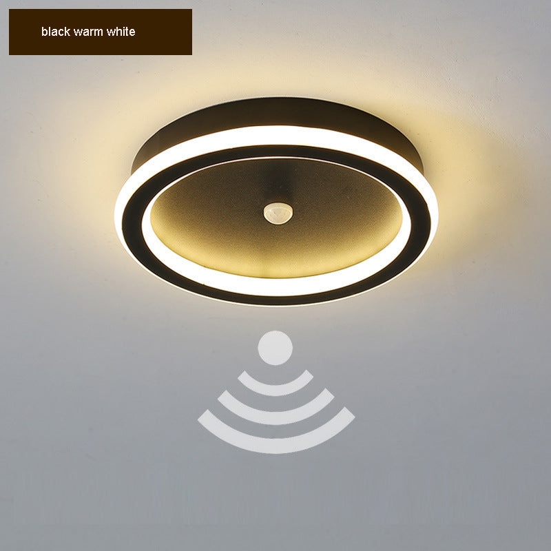 Lustra LED cu Senzor Miscare PS500BK, 28W, lumina Rece/Calda/Neutra, Negru [2]