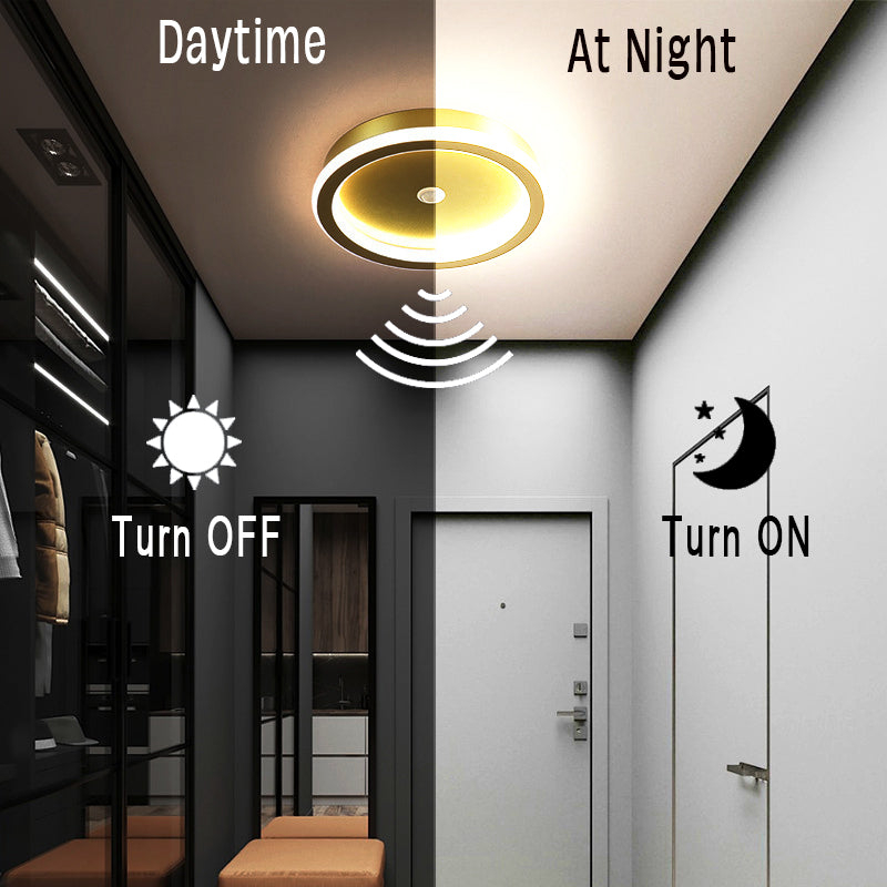 Lustra LED cu Senzor Miscare PS500BK, 28W, lumina Rece/Calda/Neutra, Negru [3]