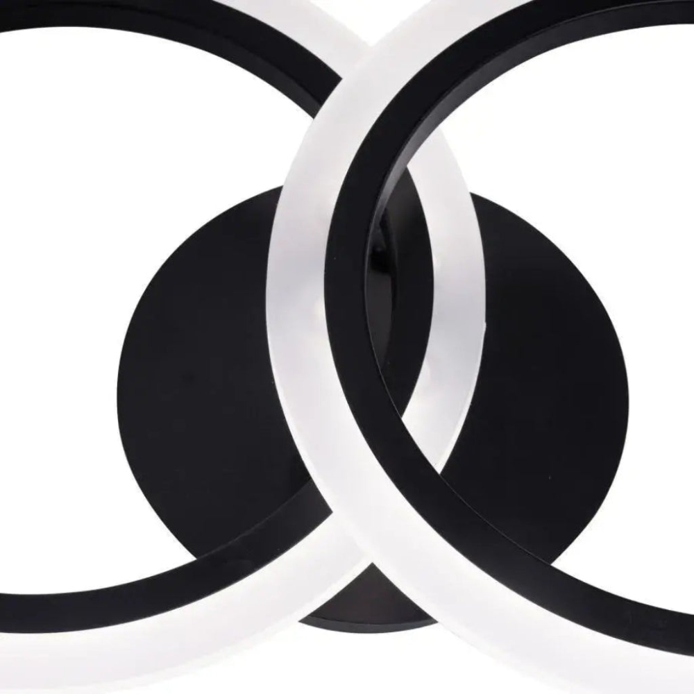 Lustra LED cu telecomanda BETTY 27W, 2 Cercuri, lumina Rece/Calda/Neutra, Dimabila, Negru [2]