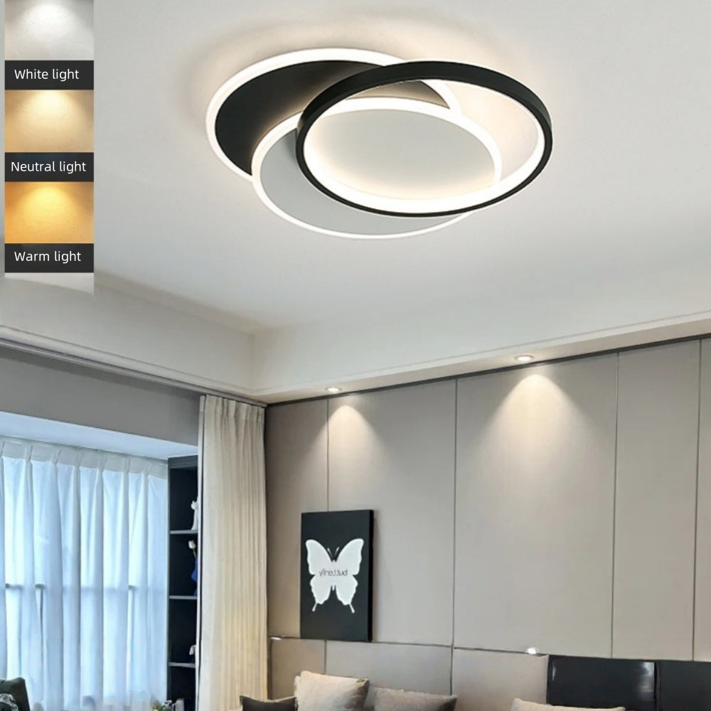 Lustra LED cu telecomanda CHIARA 67W, 3 Cercuri, lumina Rece/Calda/Neutra, Dimabila, Negru [3]