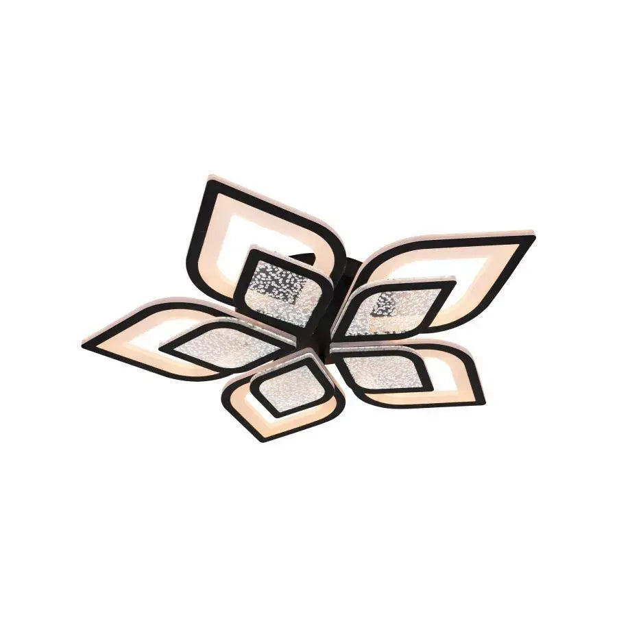 Lustra LED cu telecomanda DALIA 96W, 5 Petale, lumina Rece/Calda/Neutra, Dimabila, Negru [3]