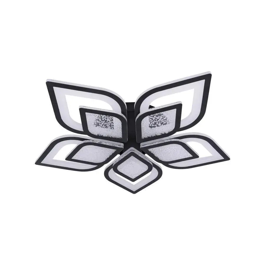 Lustra LED cu telecomanda DALIA 96W, 5 Petale, lumina Rece/Calda/Neutra, Dimabila, Negru [4]