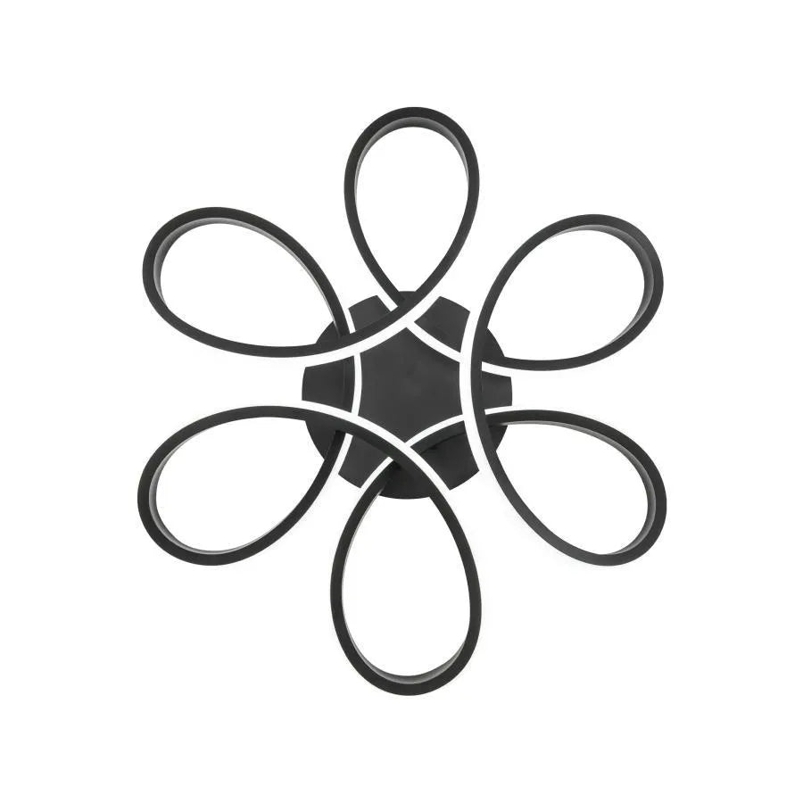 Lustra LED cu telecomanda ELON 120W, Ondulata, lumina Rece/Calda/Neutra, Dimabila, Negru [4]