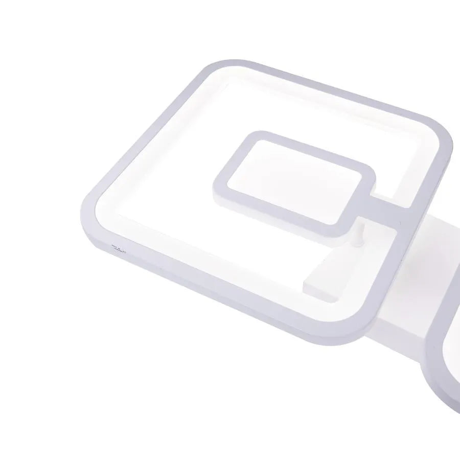 Lustra LED cu telecomanda FELIX 87W, 3 Patrate, lumina Rece/Calda/Neutra, Dimabila, Alb [2]