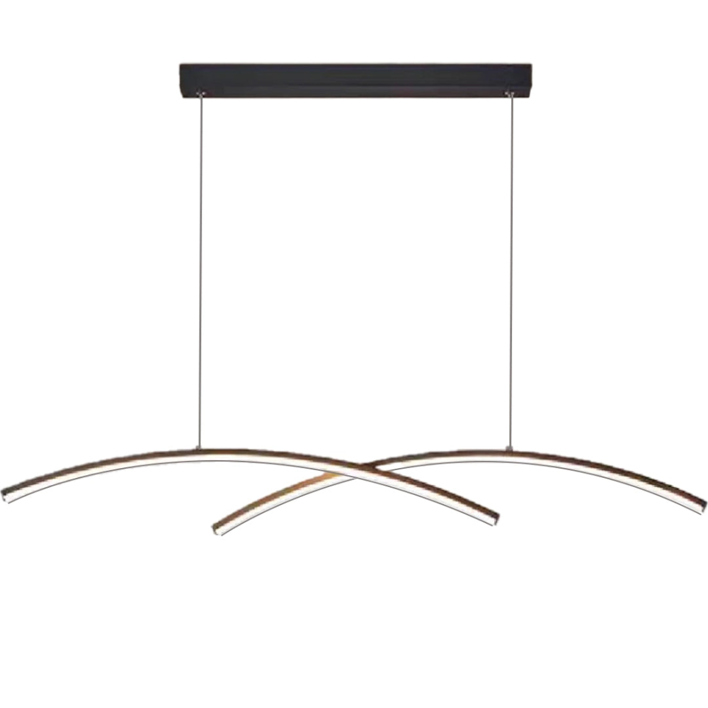 Lustra LED cu telecomanda FLUIRA, 52W, lumina Rece/Calda/Neutra, Dimabila, Negru [2]