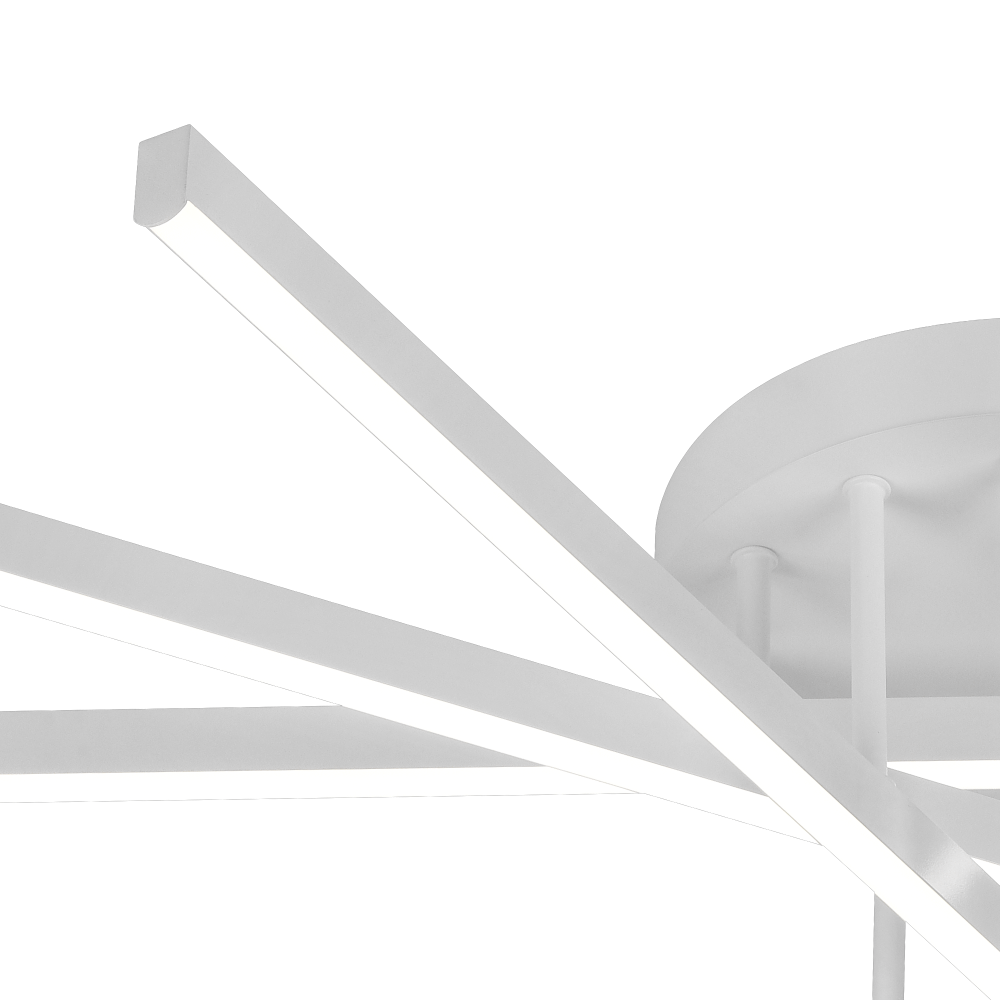 Lustra LED cu Telecomanda GIO, 68W, 5 Elemente, Lumina Rece/Clada/Neutra, Dimabila, Alb [2]