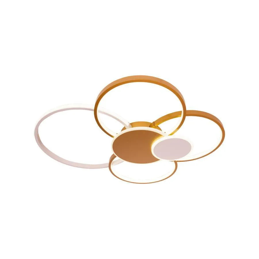 Lustra LED cu telecomanda KILLIAN 74W, 6 Cercuri, lumina Rece/Calda/Neutra, Dimabila, Auriu Alb [2]