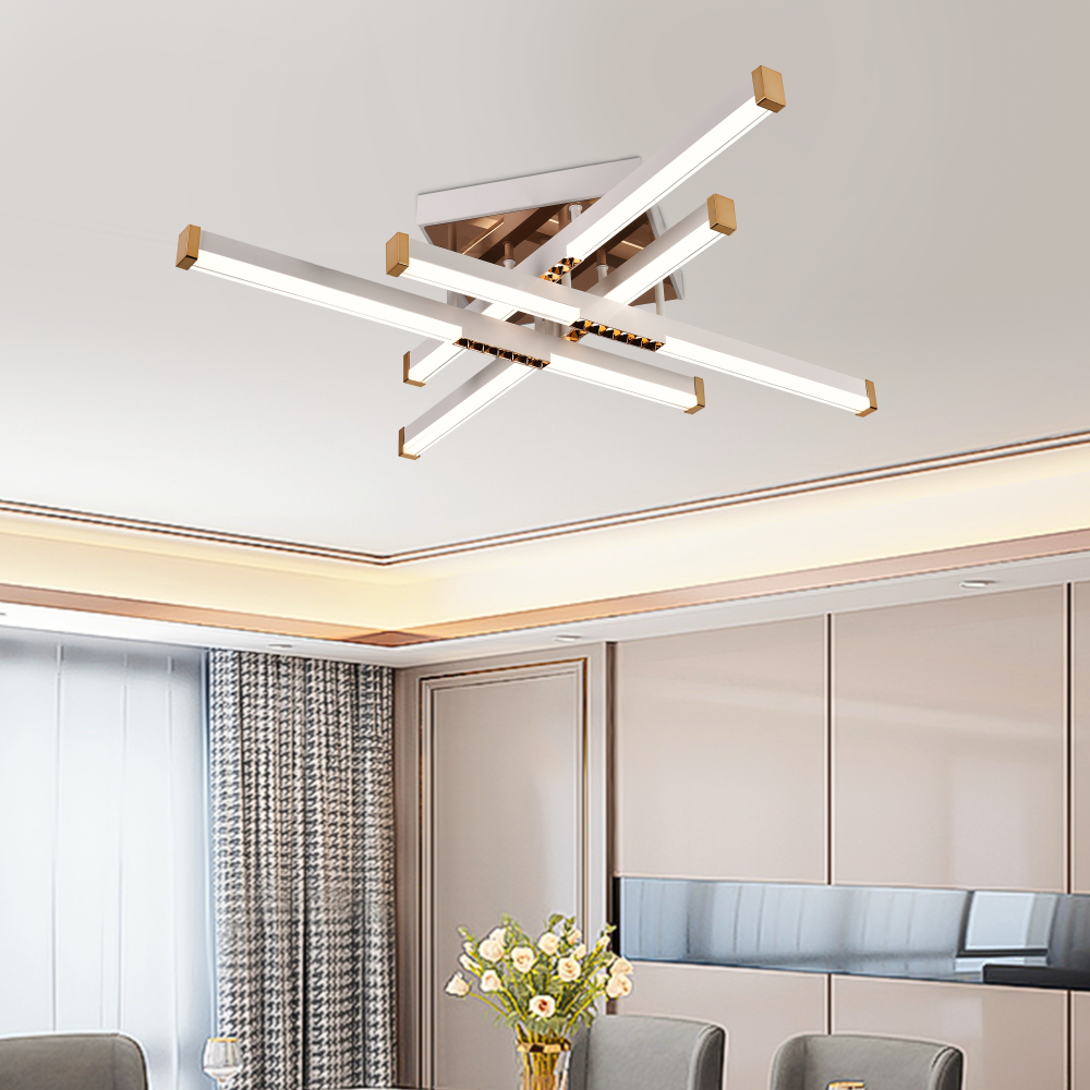 Lustra LED cu Telecomanda LT178/4WH, 54W, 4 Elemente, Lumina Rece/Clada/Neutra, Dimabila, Alb [3]