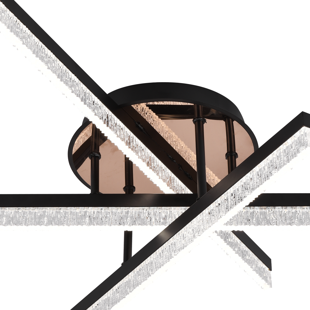 Lustra LED cu Telecomanda LT179/3BK, 41W, 3 Elemente, Lumina Rece/Clada/Neutra, Dimabila, Negru [4]