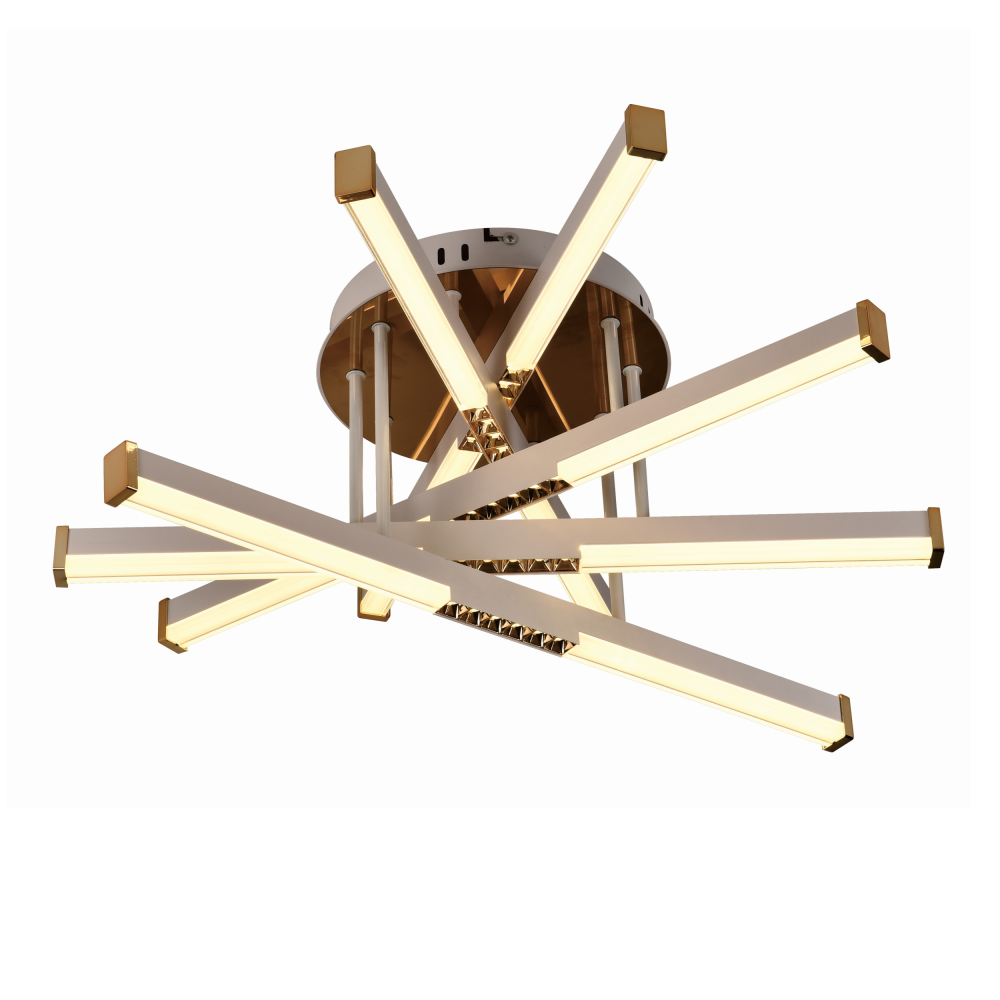 Lustra LED cu Telecomanda LT182/5WH, 69W, 5 Elemente, Lumina Rece/Clada/Neutra, Dimabila, Alb [3]