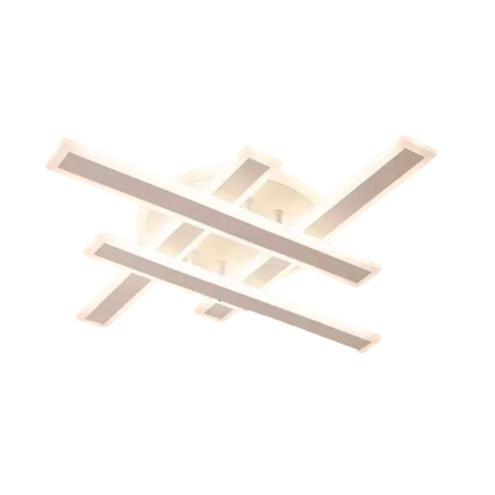 Lustra LED cu Telecomanda LT755/4WH, 85W, 46x5.5x7.5, Lumina Rece/Calda/Neutra, Dimabila, Alb, Fier, Plexiglas [2]