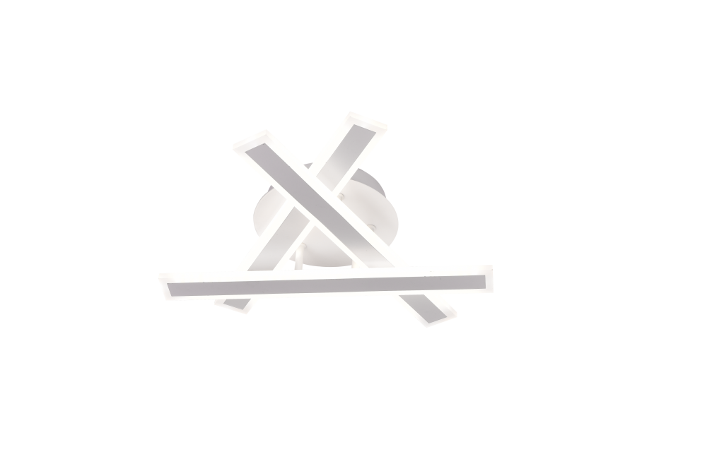 Lustra LED cu Telecomanda LT755, 62W, 40x5.5x10, Lumina Rece/Calda/Neutra, Dimabila, Alb, Fier, Plexiglas [2]