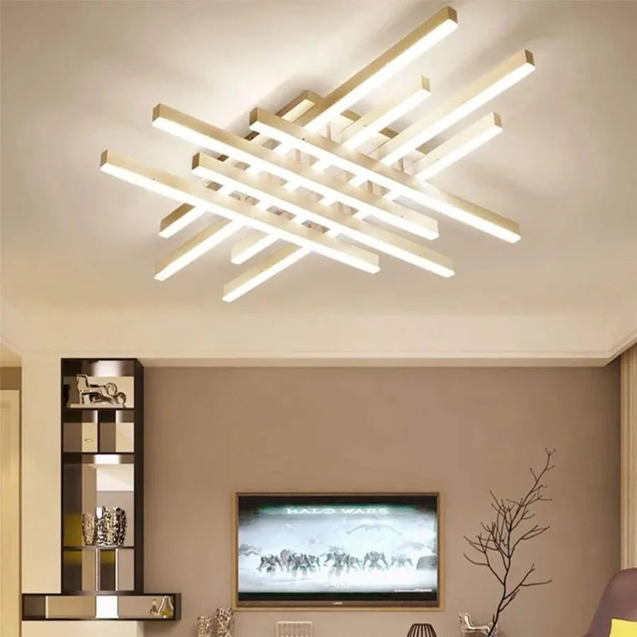 Lustra LED cu telecomanda MORA 160W, 8 Elemente, Liniara, lumina Rece/Calda/Neutra, Dimabila, Alb [3]