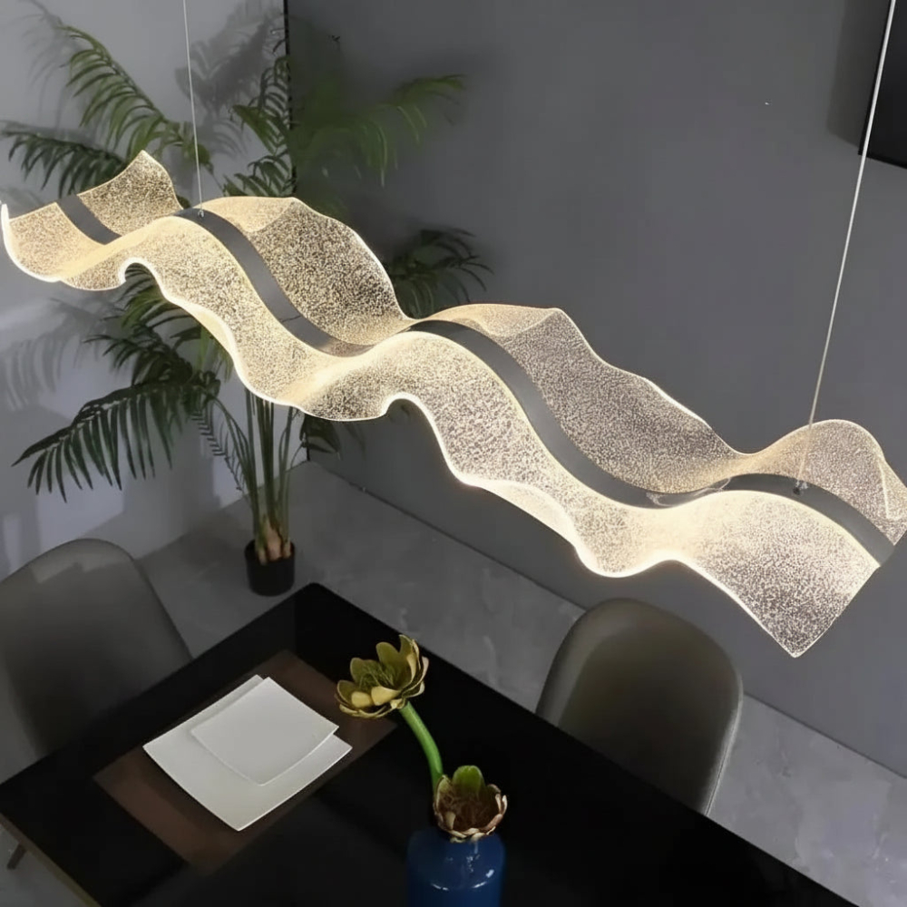 Lustra LED cu Telecomanda, Suspendata AMI 63W, Liniara, Lumina Rece/Calda/Neutra, Alb, Inaltime Reglabila [4]