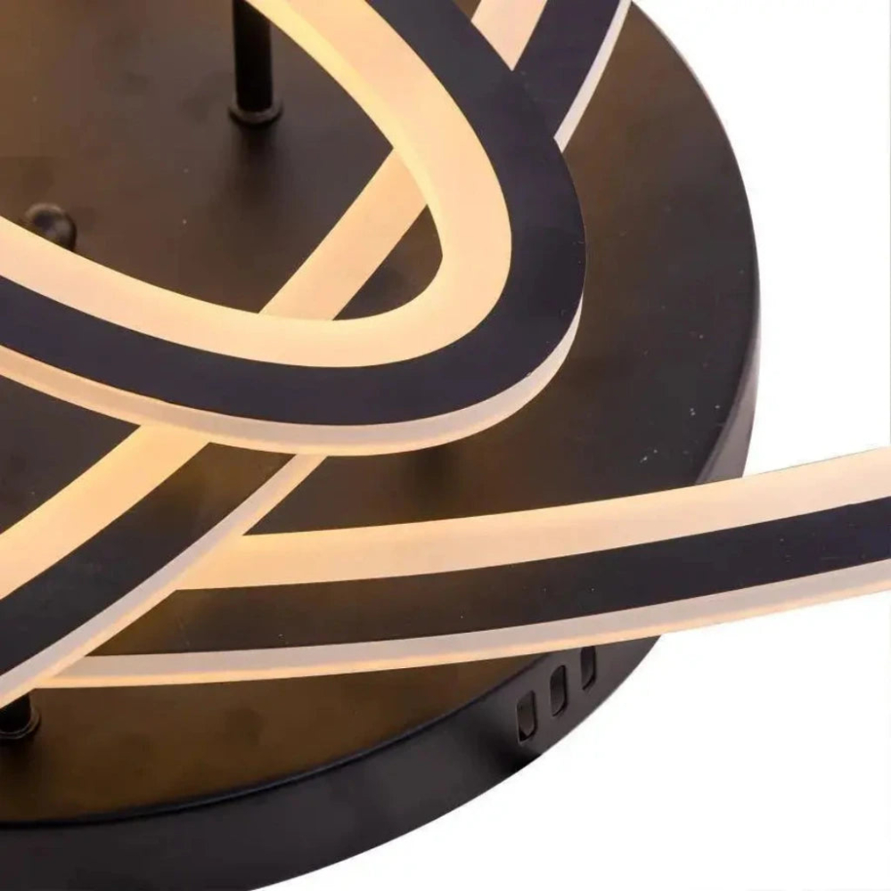 Lustra LED cu telecomanda TIANA 78W, 3 Elipse, lumina Rece/Calda/Neutra, Dimabila, Negru [2]