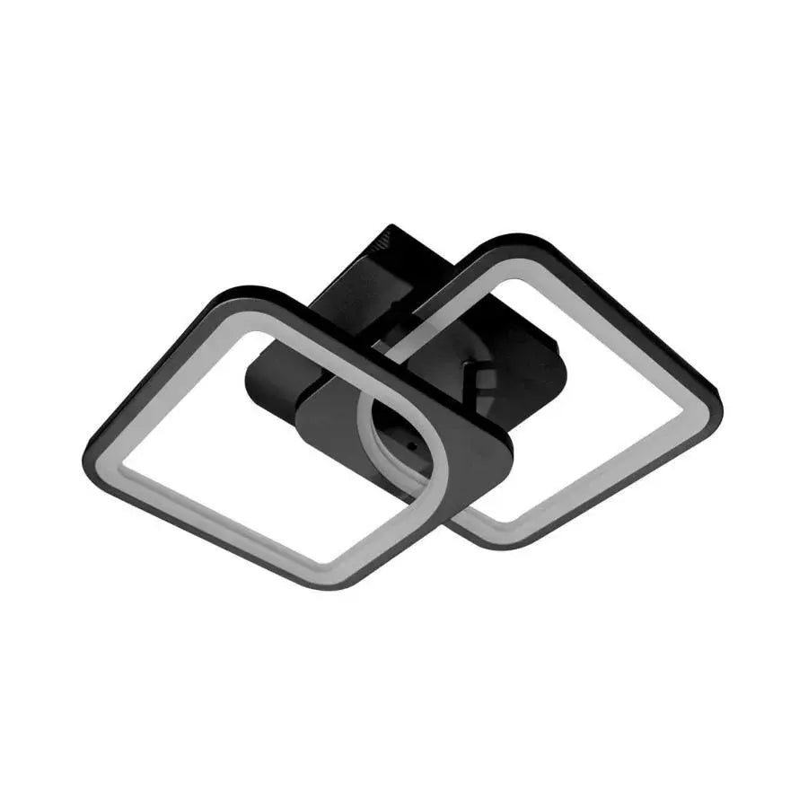 Lustra LED cu telecomanda ZOE 27W, 2 Patrate, lumina Rece/Calda/Neutra, Dimabila, Negru [3]