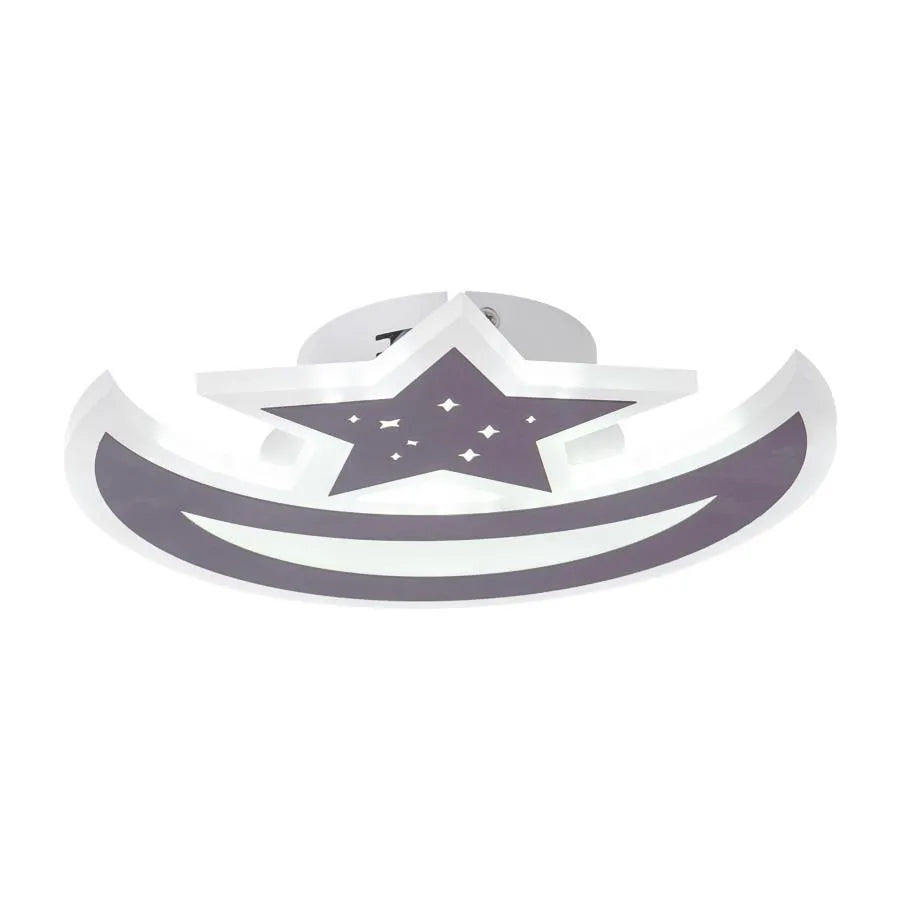 Lustra LED ELLY 36W, Luna si Stea, lumina Rece/Calda/Neutra, Maro [4]