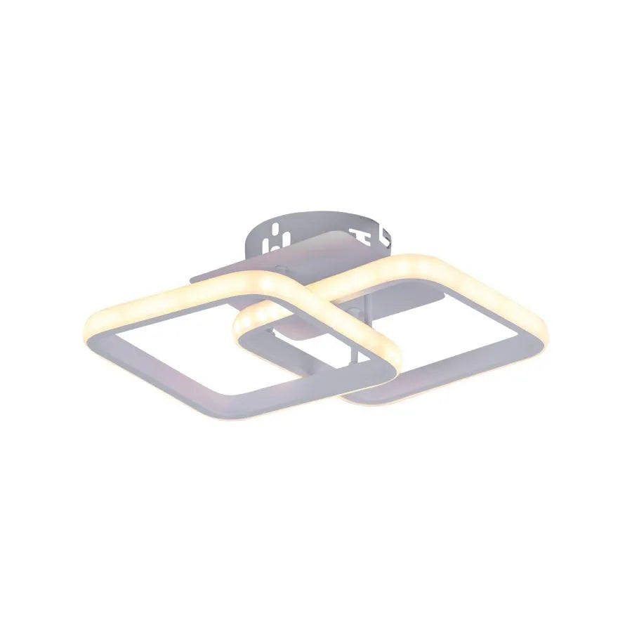 Lustra LED LILIA 20W, 2 Patrate, lumina Rece/Calda/Neutra, Alb [2]