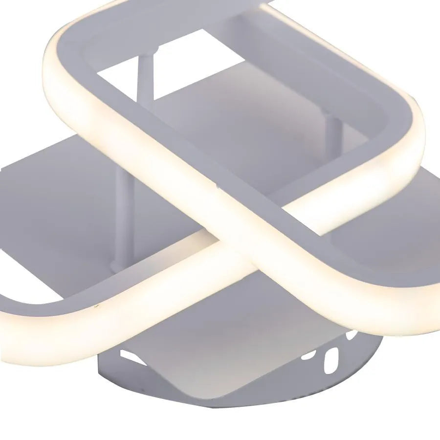 Lustra LED LILIA 20W, 2 Patrate, lumina Rece/Calda/Neutra, Alb [4]