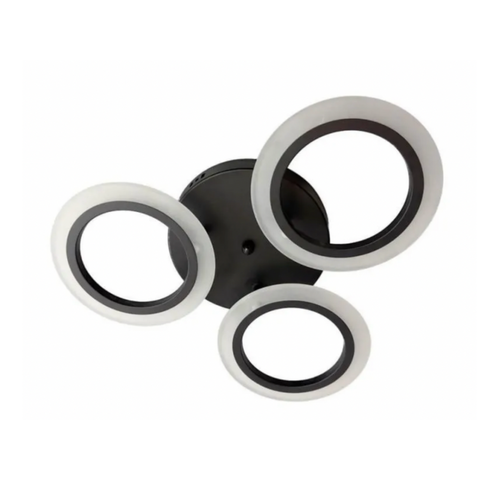 Lustra LED MARA 41W, 3 Cercuri, lumina Rece/Calda/Neutra, Negru [2]