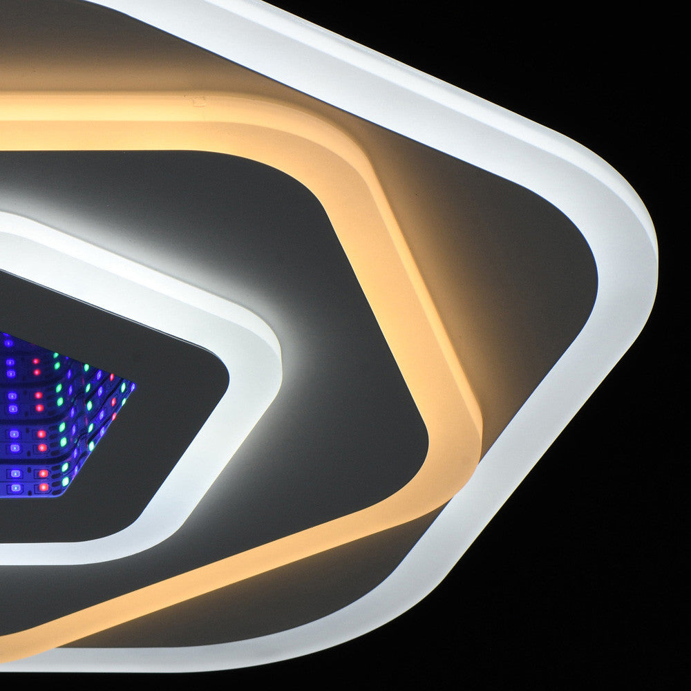 Lustra LED NEXA 3D 39W, Diametru 23cm, lumina Rece/Calda/Neutra , Alb [2]