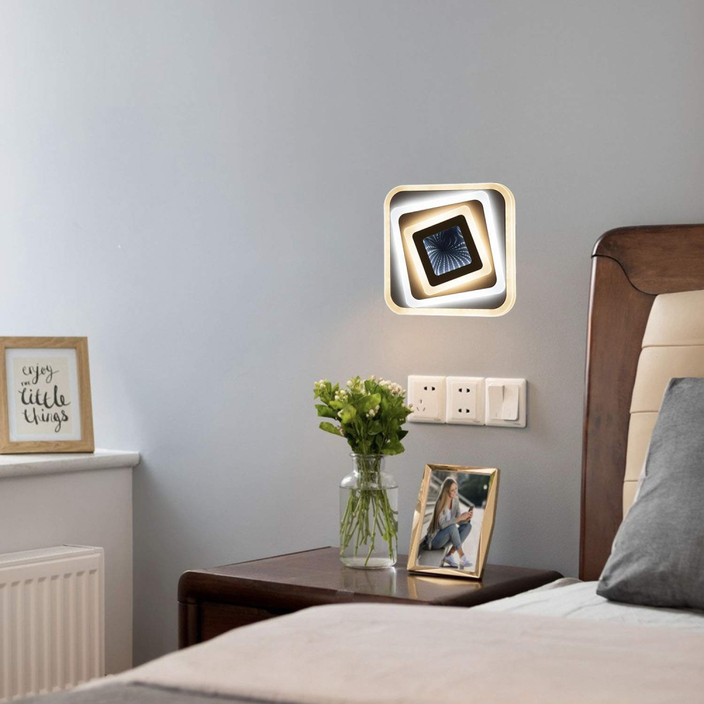 Lustra LED NEXA 3D 46W, Patrata, lumina Rece/Calda/Neutra , Alb [4]