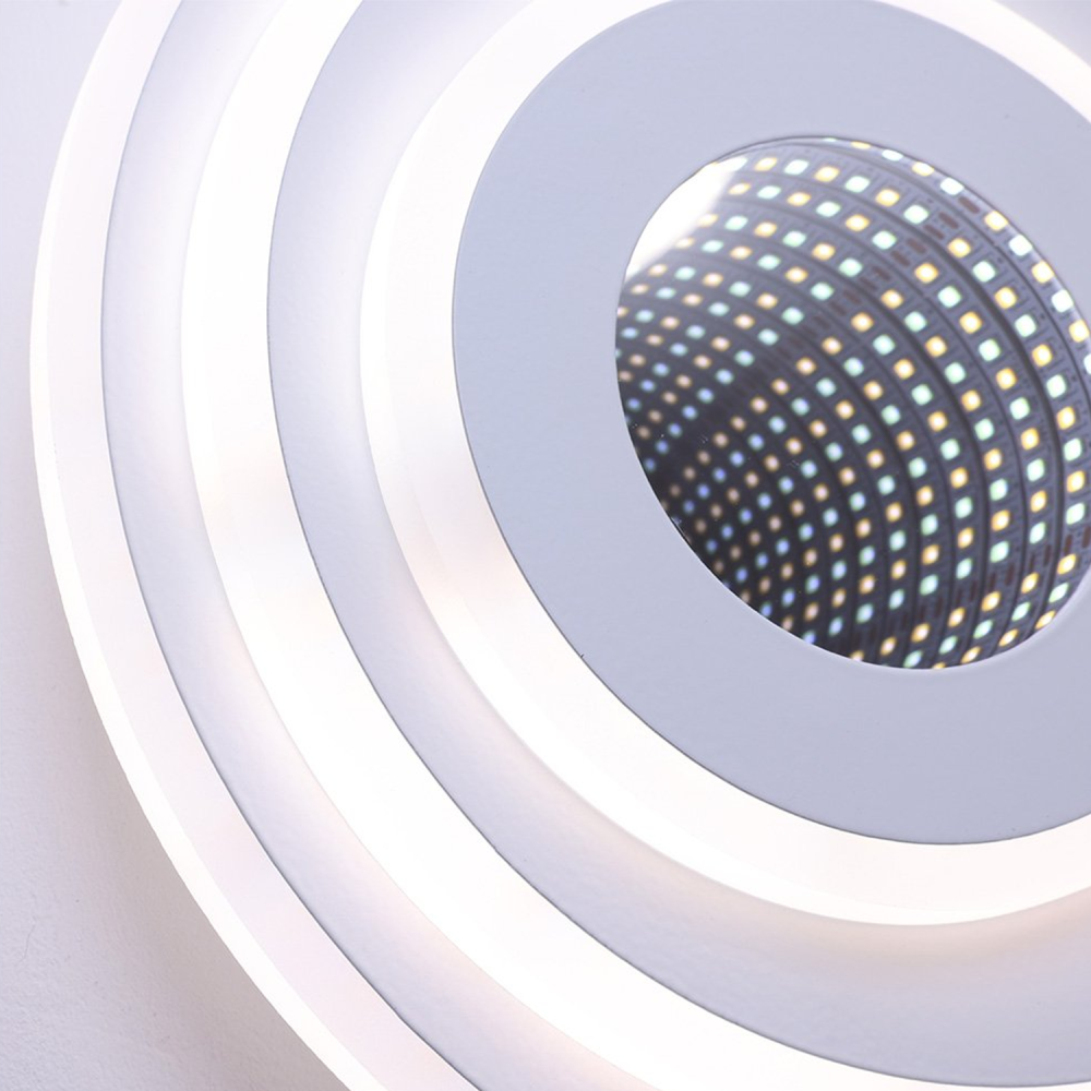 Lustra LED NEXA ROTUND 3D 39W, lumina Rece/Calda/Neutra, Alb [2]