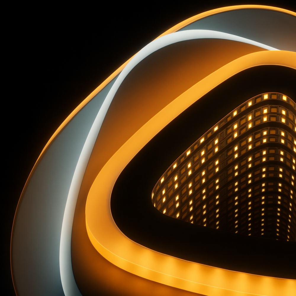 Lustra LED NEXA Triunghi 3D 40W, Alb, Lumina Rece/Calda/Neutra [2]