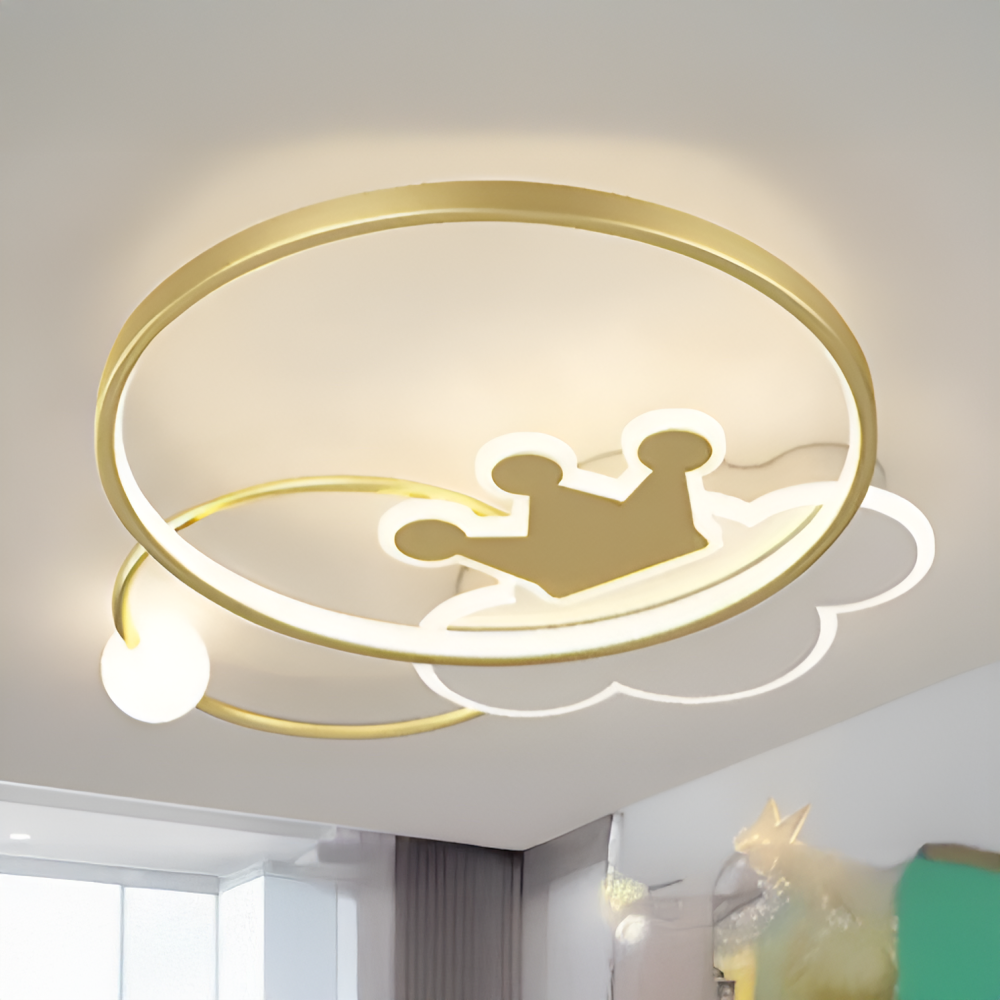 Lustra LED Rafael cu Telecomanda, 57W, Dimabila, 3000K/4000K/6000K, Auriu [2]