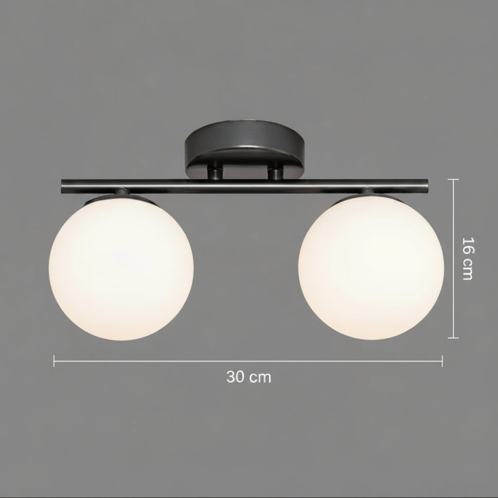 Lustra LED si cristal ORI, 30cm, 2xG9, Globuri, Negru [4]