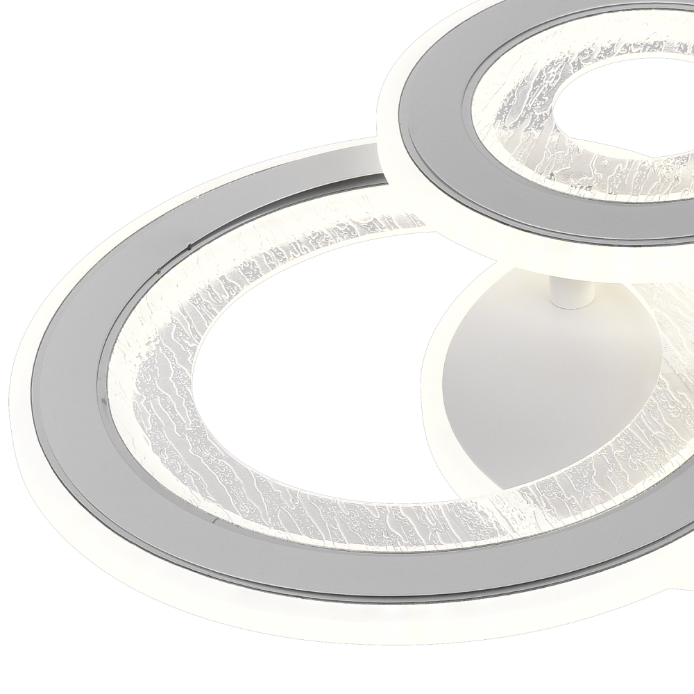 Lustra LED SQUARE 53W, 3 Cercuri, lumina Rece/Calda/Neutra, Alb [2]