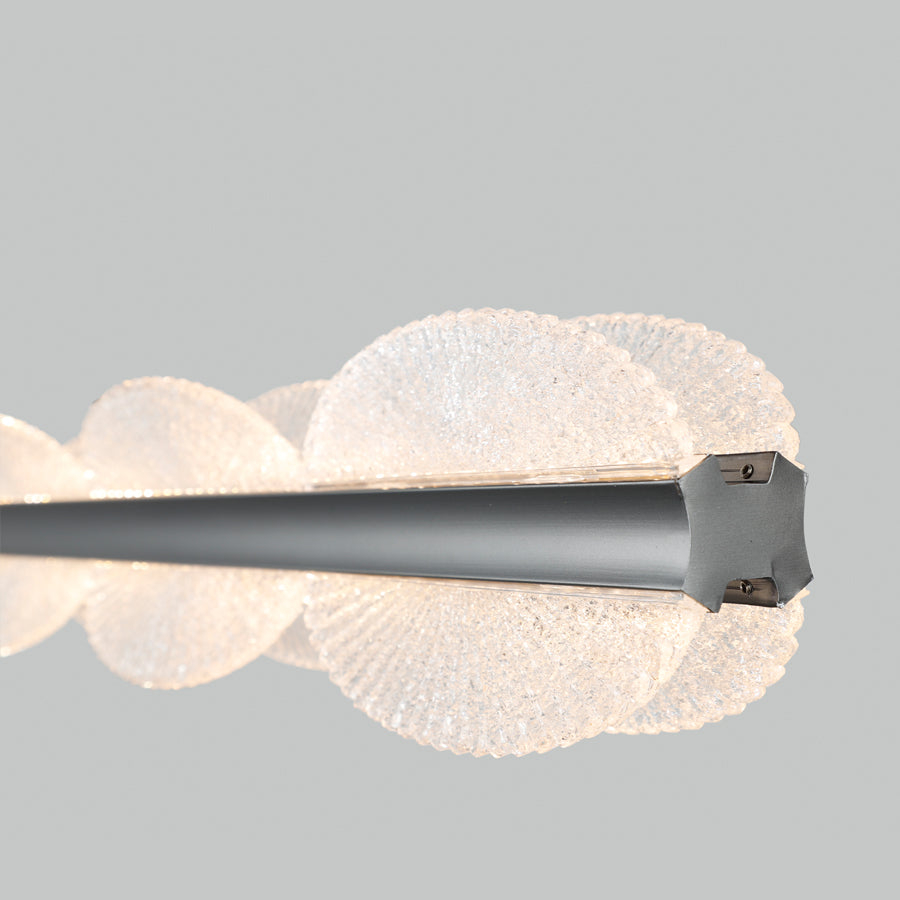 Lustra LED suspendata cu Telecomanda ISOTTA 105W, lumina Rece/Calda/Neutra 3000K/4000K/6000K, Dimabila,Inaltime Reglabila, Negru si Argintiu, Metal si Cristal [4]