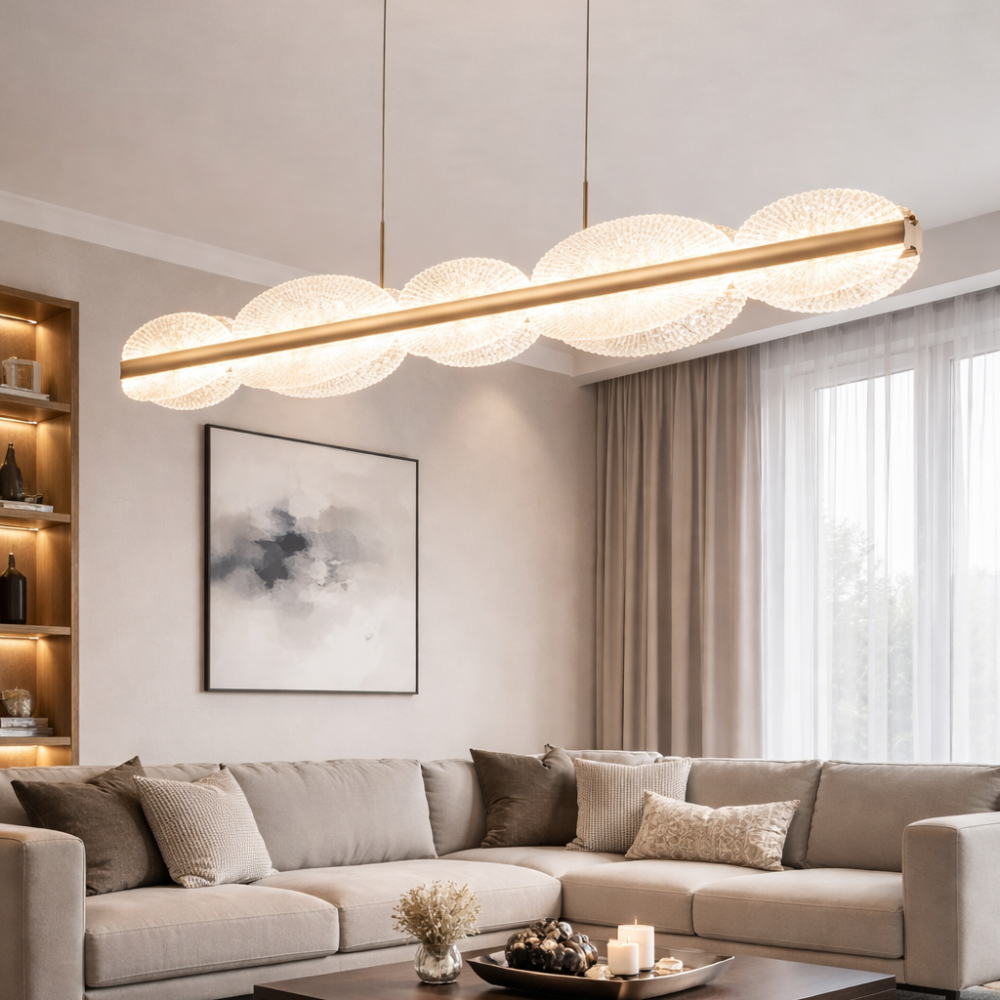 Lustra LED suspendata cu Telecomanda ISOTTA 105W, lumina Rece/Calda/Neutra 3000K/4000K/6000K, Dimabila,Inaltime Reglabila, Negru si Argintiu, Metal si Cristal [3]